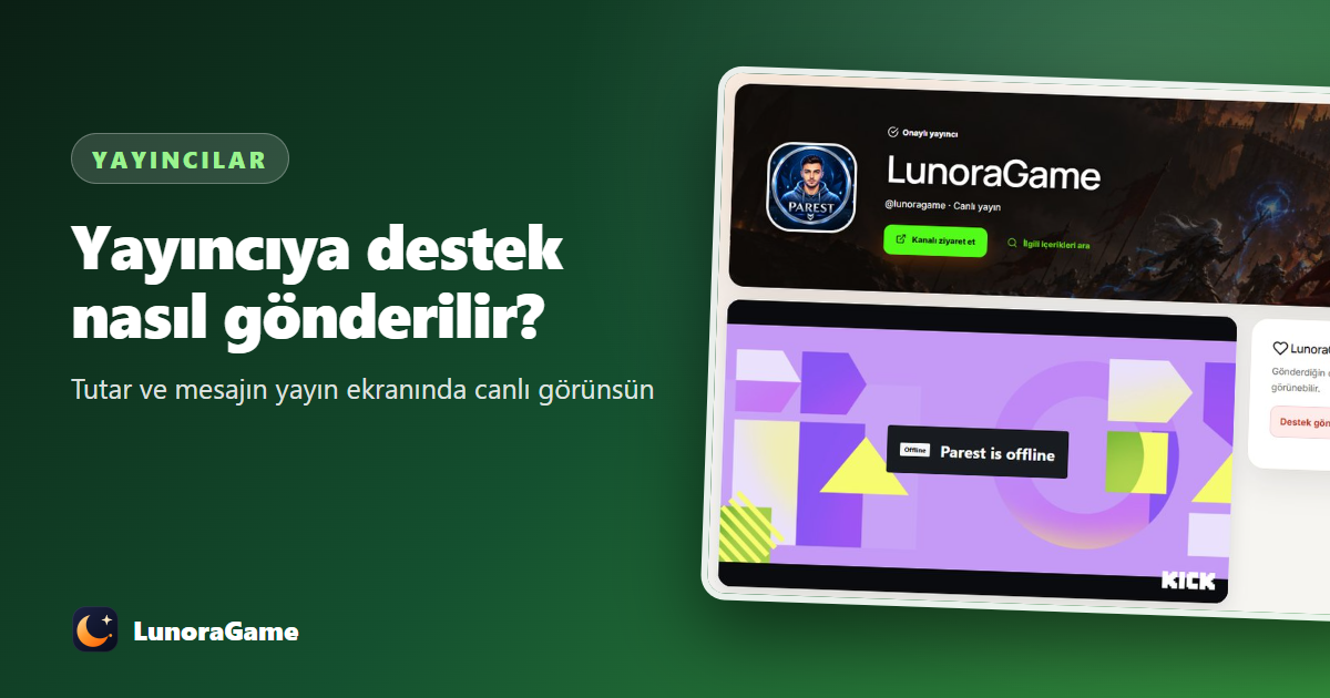 Yayıncıya destek nasıl gönderilir? Canlı yayında görünsün