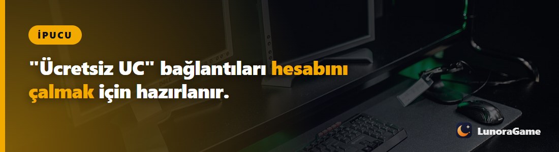 İpucu: "Ücretsiz UC" bağlantıları hesabını çalmak için hazırlanır.
