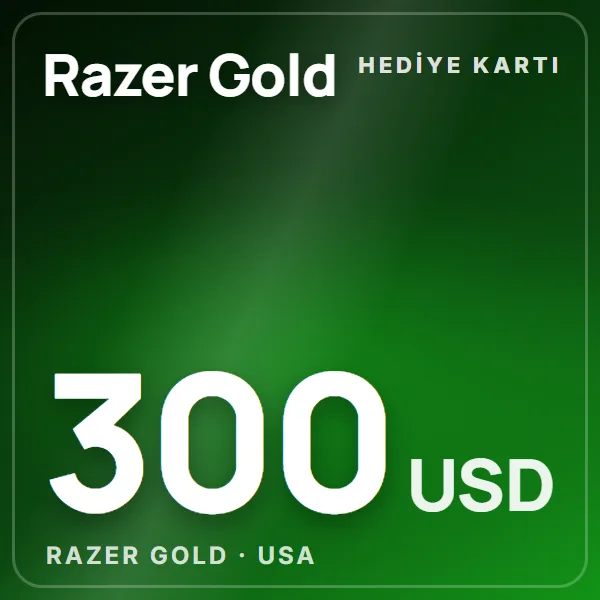 Razer Gold USA 300 USD görseli