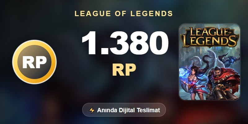League of Legends 1.380 RP görseli