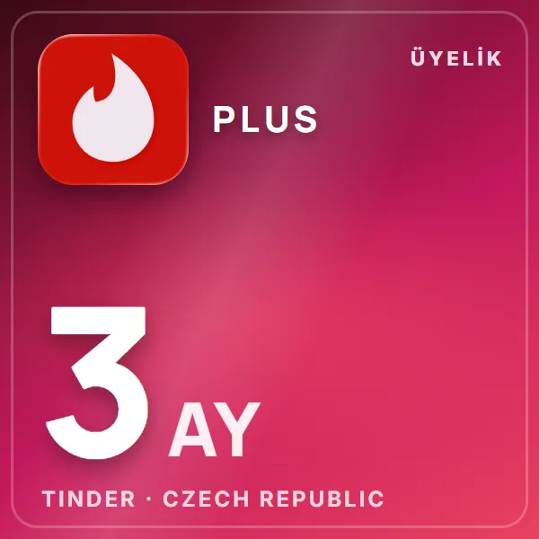 Tinder Czech Republic Plus 3 Month görseli