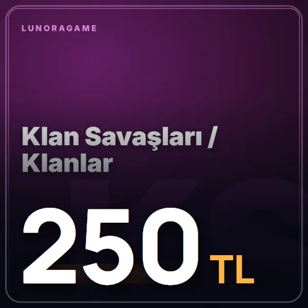 Klan Savaşları Google Play 250 TL Hediye Kartı görseli