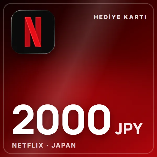 Netflix Japan 2000 JPY görseli