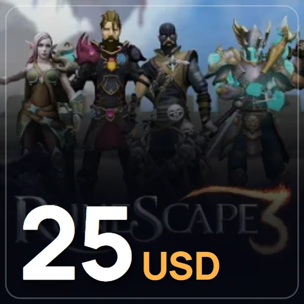 Runescape 25 USD Gift Card görseli
