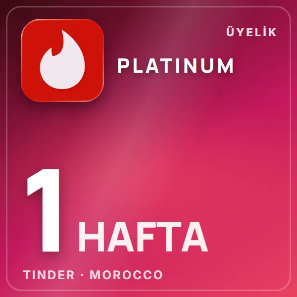 Tinder Morocco Platinum 1 Week görseli