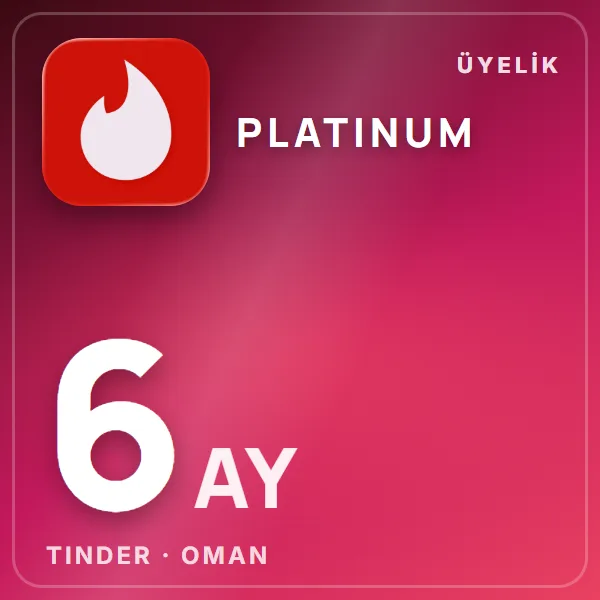 Tinder Oman Platinum 6 Month görseli